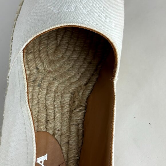 Prada White Canvas Espadrille Flats - size 41/10 US - Picture 12 of 16